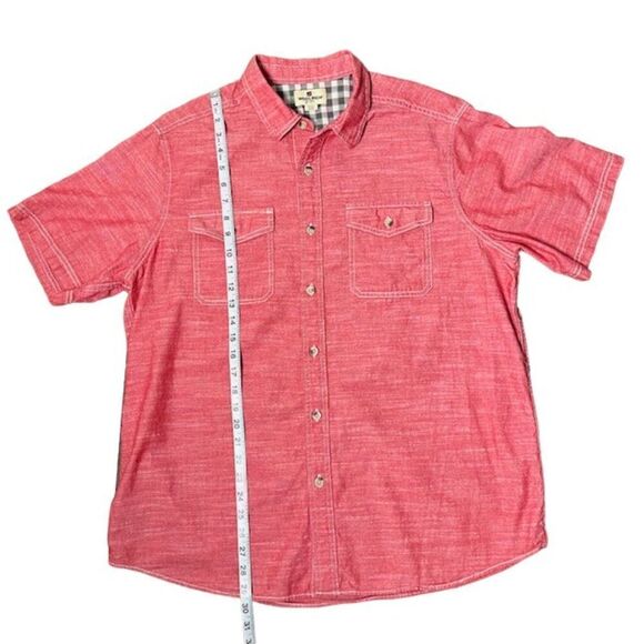 Woolrich Heritage Work Shirt Short Sleeve Button Pocket Red Cotton Men's Size XL - Picture 3 of 7